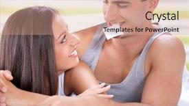  Presentation with condom - Audience pleasing theme consisting of bed with a condom backdrop and a coral colored foreground