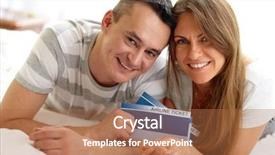  Presentation with air plane - Slides with bed with air ticket background and a coral colored foreground