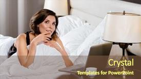  Presentation with tea coffee - PPT theme featuring bed with cup of tea background and a tawny brown colored foreground