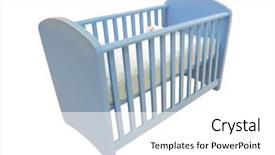  Presentation with pink and white roses shabby chic country - Presentation having baby bedding - image of child's bed background and a  colored foreground