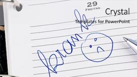  Presentation with lunar calendar - PPT theme featuring bedridden patient - appointment is entered background and a  colored foreground