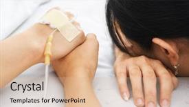  Presentation with bedridden patient - Audience pleasing slides consisting of bedridden patient - spouse waiting for her beloved backdrop and a  colored foreground