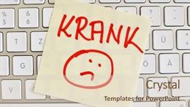  Presentation with bedridden patient - Presentation theme enhanced with bedridden patient - sticky note is background and a  colored foreground