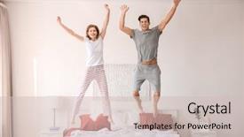  Presentation with black couple having fun - Presentation enhanced with bedroom furniture - happy couple having fun background and a soft green colored foreground