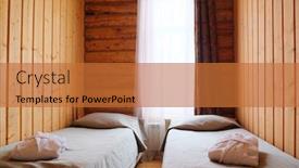  Presentation with country - Amazing theme having bedroom-in-a-country-house backdrop and a red colored foreground