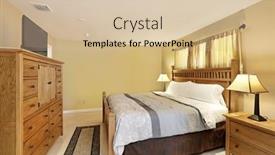  Presentation with wood - Slide set with bedroom-in-upscale-home background and a soft green colored foreground