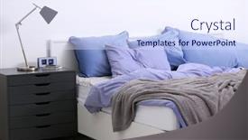 Presentation with light up - Audience pleasing presentation design consisting of bedroom-interior-with-bed backdrop and a sky blue colored foreground