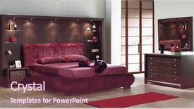  Presentation with eighteenth century interiors - Beautiful slides featuring bedroom interiors backdrop and a  colored foreground