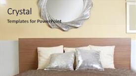  Presentation with bedroom modern - Colorful slide set enhanced with bedroom modern silver mirror fake fur african blanket backdrop and a soft green colored foreground