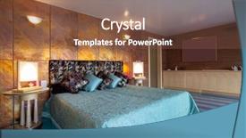  Presentation with purple - Beautiful presentation theme featuring bedroom with purple and blue backdrop and a tawny brown colored foreground