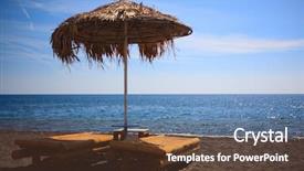  Presentation with beds - Slides consisting of beds on volcanic black sand background and a  colored foreground