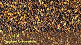  Presentation with pollen - Slide set having bee-gathered-pollen-granules-background background and a tawny brown colored foreground