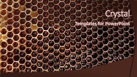  Presentation with honeycomb - Beautiful PPT layouts featuring bee hives - filled honeycomb backdrop and a wine colored foreground