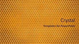  Presentation with honey bee - Audience pleasing slides consisting of bee honey in honeycomb backdrop and a gold colored foreground