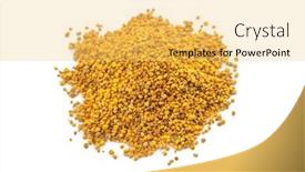  Presentation with pollen grains - Slide deck consisting of bee-pollen-grains-isolated background and a yellow colored foreground