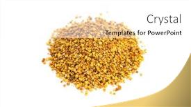  Presentation with pollen grains - Slides having bee-pollen-grains-isolated background and a white colored foreground