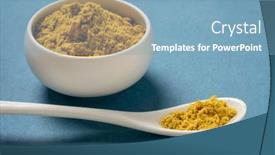  Presentation with pollen - Slide set with bee-pollen-powder-loaded background and a light blue colored foreground