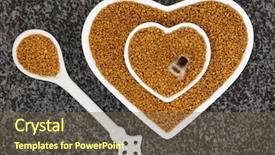  Presentation with supplement - Cool new PPT theme with bee pollen super food supplement backdrop and a violet colored foreground