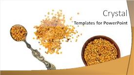  Presentation with influenza - Presentation enhanced with bee-pollen-used-in-herbal background and a white colored foreground