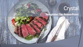  Presentation with wagyu - Cool new presentation with beef - wagyu prime rib steak backdrop and a seafoam green colored foreground