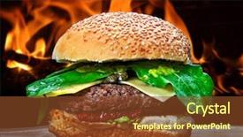  Presentation with burger - Audience pleasing slide deck consisting of burger backdrop and a tawny brown colored foreground