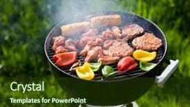  Presentation with grilling - Amazing PPT theme having  backdrop and a  colored foreground