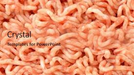  Presentation with raw meat - PPT layouts with close up uncooked chicken - raw minced meat backgrounds background and a coral colored foreground