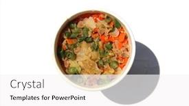  Presentation with flavor - PPT theme consisting of beef-flavor-noodle-soup background and a white colored foreground