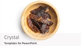  Presentation with beef jerky - Slide deck featuring beef-jerky-pieces-dried-beef background and a light gray colored foreground