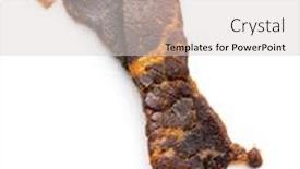  Presentation with beef jerky - PPT theme consisting of beef-jerky-pieces-dried-beef background and a light gray colored foreground