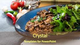  Presentation with kidneys - PPT theme having beef kidneys with madeira sauce background and a tawny brown colored foreground