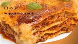  Presentation with beef - Theme consisting of beef-lasagna background and a gold colored foreground