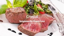  Presentation with beef - Cool new presentation theme with beef medallions backdrop and a coral colored foreground
