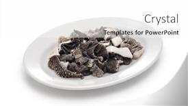  Presentation with raw meat - Theme having beef-omasum-third-stomach-raw background and a white colored foreground