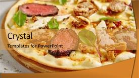  Presentation with veal - Slides featuring beef pork lamb figs yeast background and a gold colored foreground