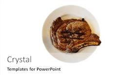  Presentation with bone - Slide deck with beef-rib-steak-usda-choice background and a white colored foreground