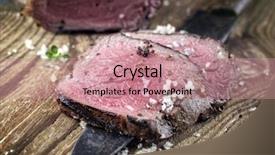  Presentation with barbecue - Audience pleasing PPT layouts consisting of beef ribs - barbecue point steak on old backdrop and a  colored foreground