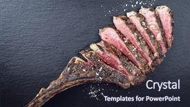  Presentation with barbecue - Amazing presentation having beef ribs - dry aged barbecue tomahawk steak backdrop and a wine colored foreground