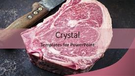  Presentation with wagyu - Beautiful slides featuring beef ribs - dry aged wagyu cote de backdrop and a coral colored foreground
