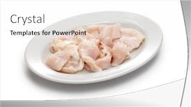  Presentation with raw meat - PPT theme enhanced with beef-rumen-first-stomach-raw background and a white colored foreground