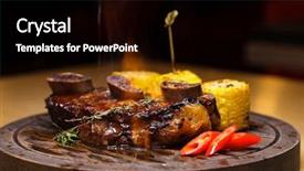  Presentation with ribs - Audience pleasing slide deck consisting of beef served with a twinkle backdrop and a black colored foreground