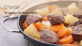  Presentation with beef - Slides with beef-stew-and-vegetable background and a lemonade colored foreground