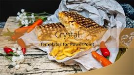  Presentation with tacos - Cool new slide deck with beef-tacos-served-with-golden backdrop and a gold colored foreground