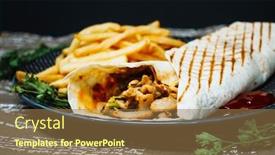  Presentation with tacos - Presentation enhanced with beef-tacos-served-with-golden background and a coral colored foreground