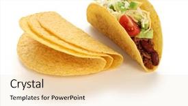  Presentation with mexican food - Presentation theme with beef tacos tex-mex mexican background and a lemonade colored foreground
