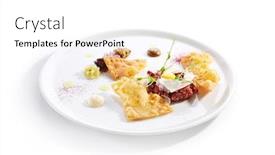  Presentation with dip - Presentation theme having beef-tartare-with-various-dip background and a white colored foreground
