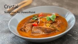  Presentation with hot sauce - Amazing slide set having beef tongue hot pickle sauce backdrop and a coral colored foreground