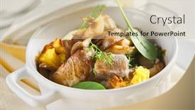  Presentation with roast beef - Beautiful slides featuring beef-tongue-pot-roast backdrop and a soft green colored foreground