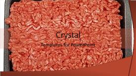  Presentation with ground beef - Amazing slide set having beef top view in styrofoam backdrop and a red colored foreground