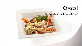  Presentation with eggplant - Audience pleasing PPT layouts consisting of beef with pepper eggplant peking backdrop and a white colored foreground